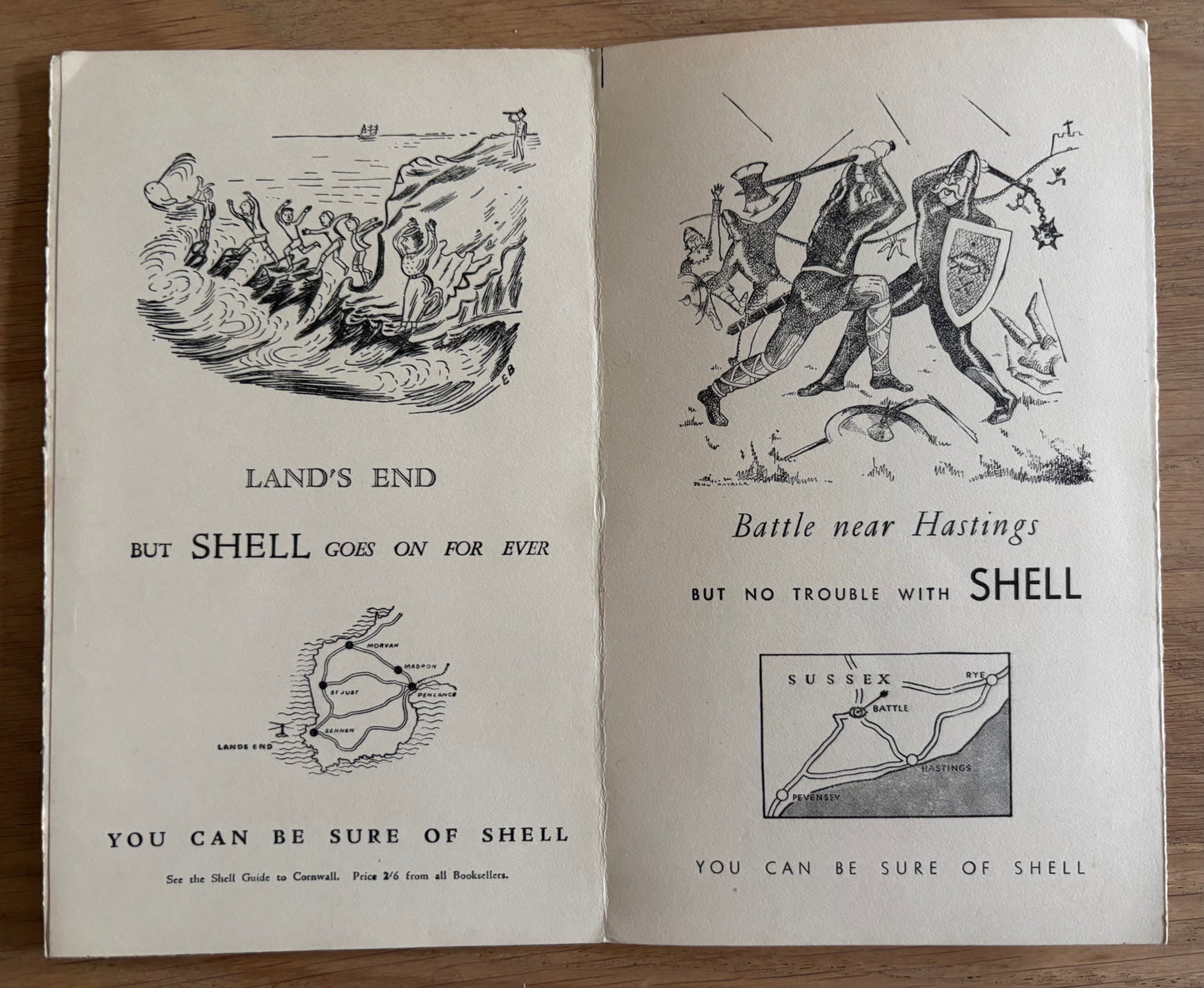 1930’s Edward Bawden 24 RECENT SHELL ADVERTISEMENTS Booklet Cartoons ILLUSTRATED