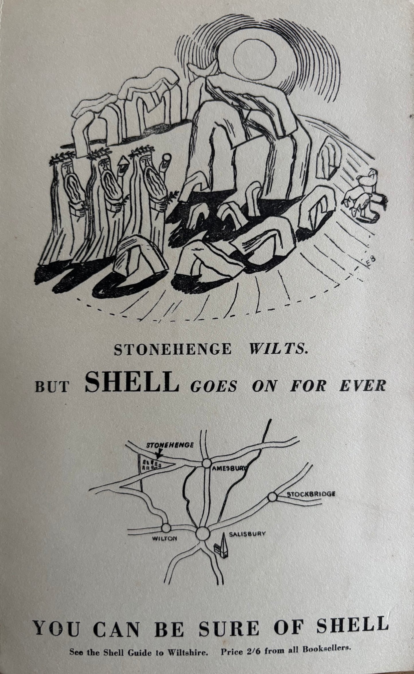 1930’s Edward Bawden 24 RECENT SHELL ADVERTISEMENTS Booklet Cartoons ILLUSTRATED