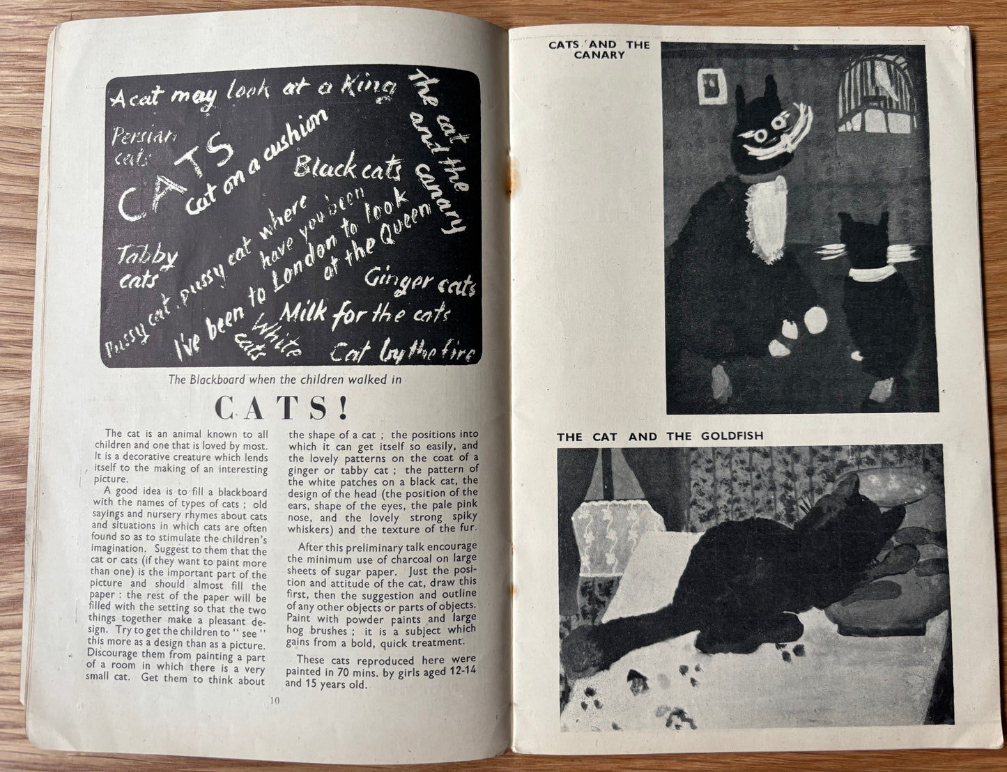1950 ART AND CRAFT MAGAZINE Lettering CHILD EDUCATION Decorated Boxes