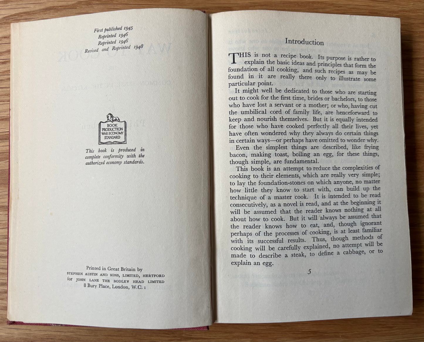 Philip Harben THE WAY TO COOK DJ 1948 HB Cookbook Cookery Recipes JOHN LANE