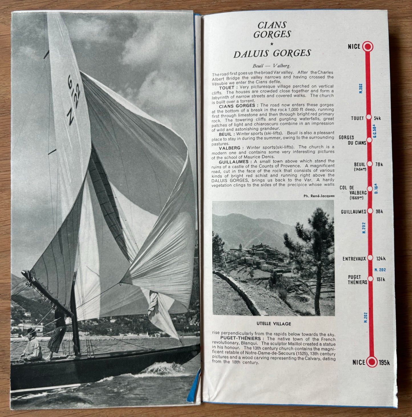 Edward Lancaster RIVIERA COTE D’AZUR FrenchTourist Leaflet Map 1950's - transpontinebooks