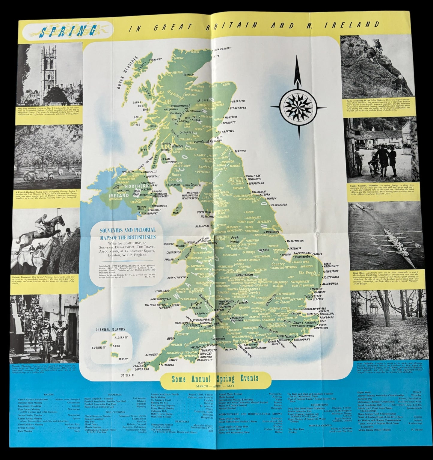 Donald Towner BRITAIN IN SPRING Come To Britain No 32 Leaflet 1950’s - transpontinebooks