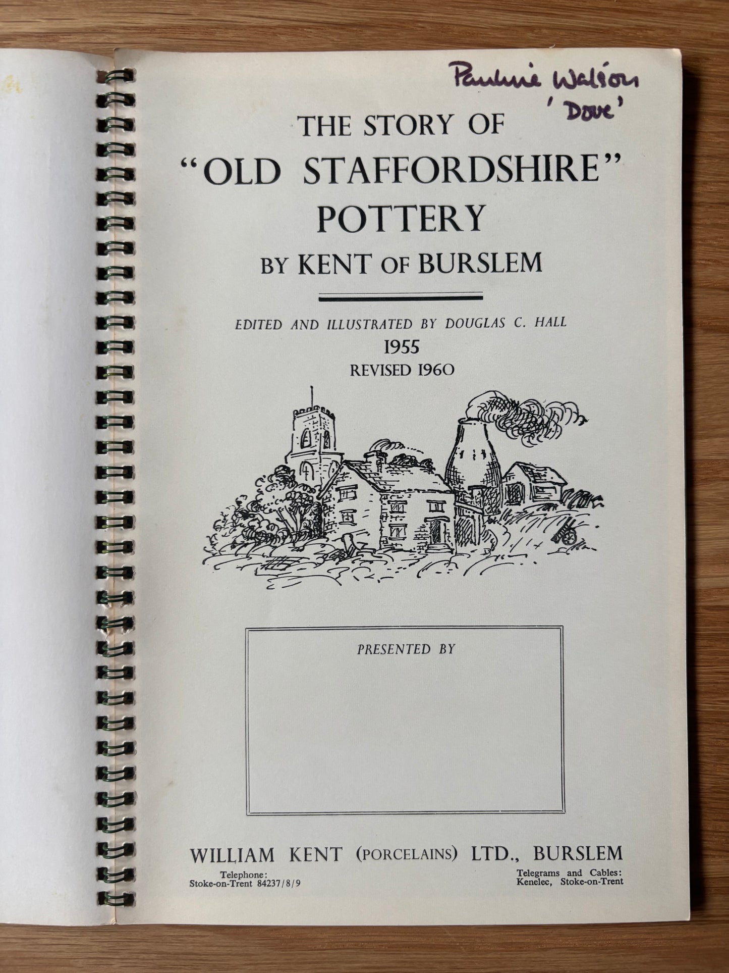 OLDE STAFFORDSHIRE WARE 1960 W H Kent BROCHURE