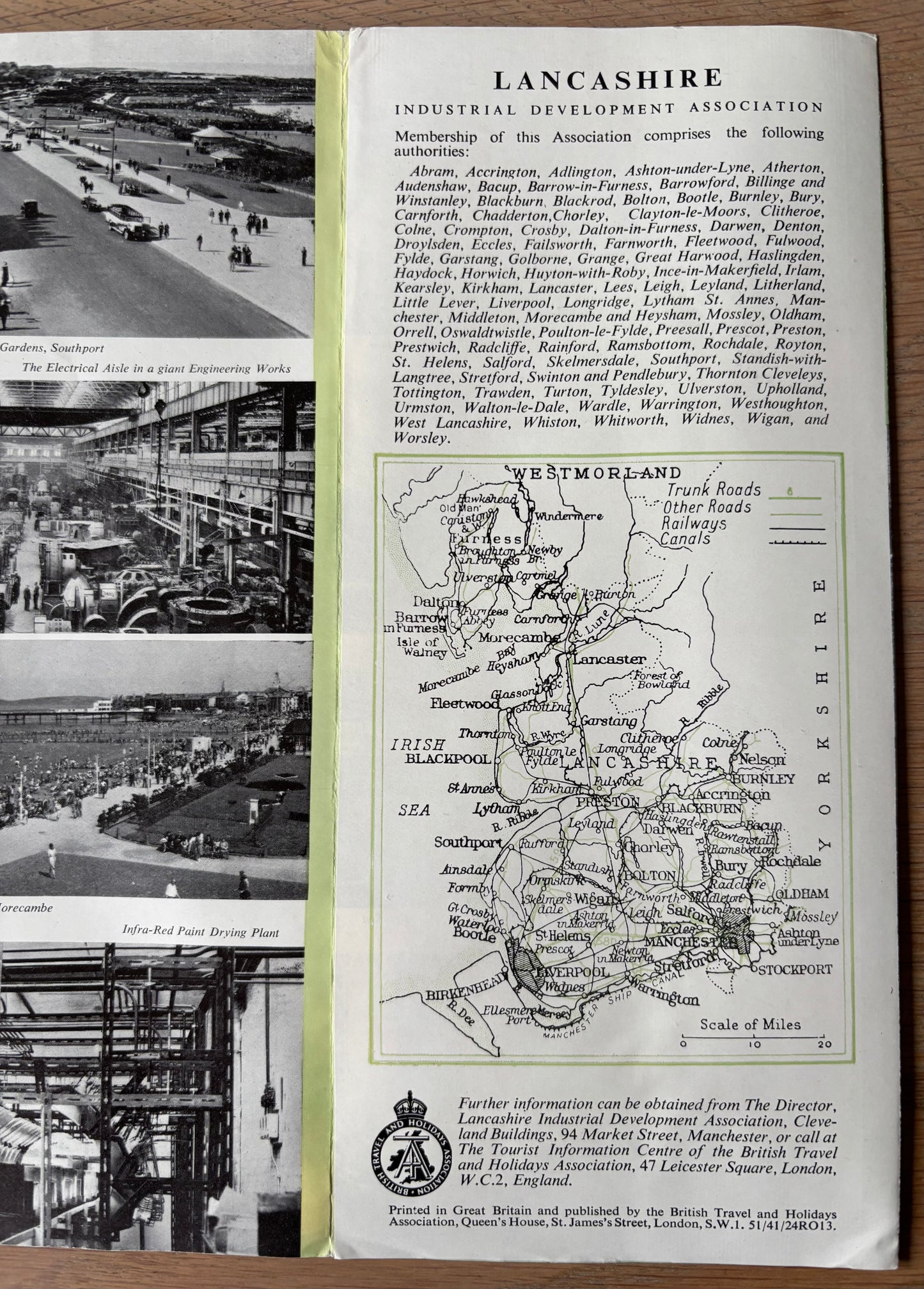 1950's LANCASHIRE Come To Britain Leaflet No 7D Fleetwood Industry