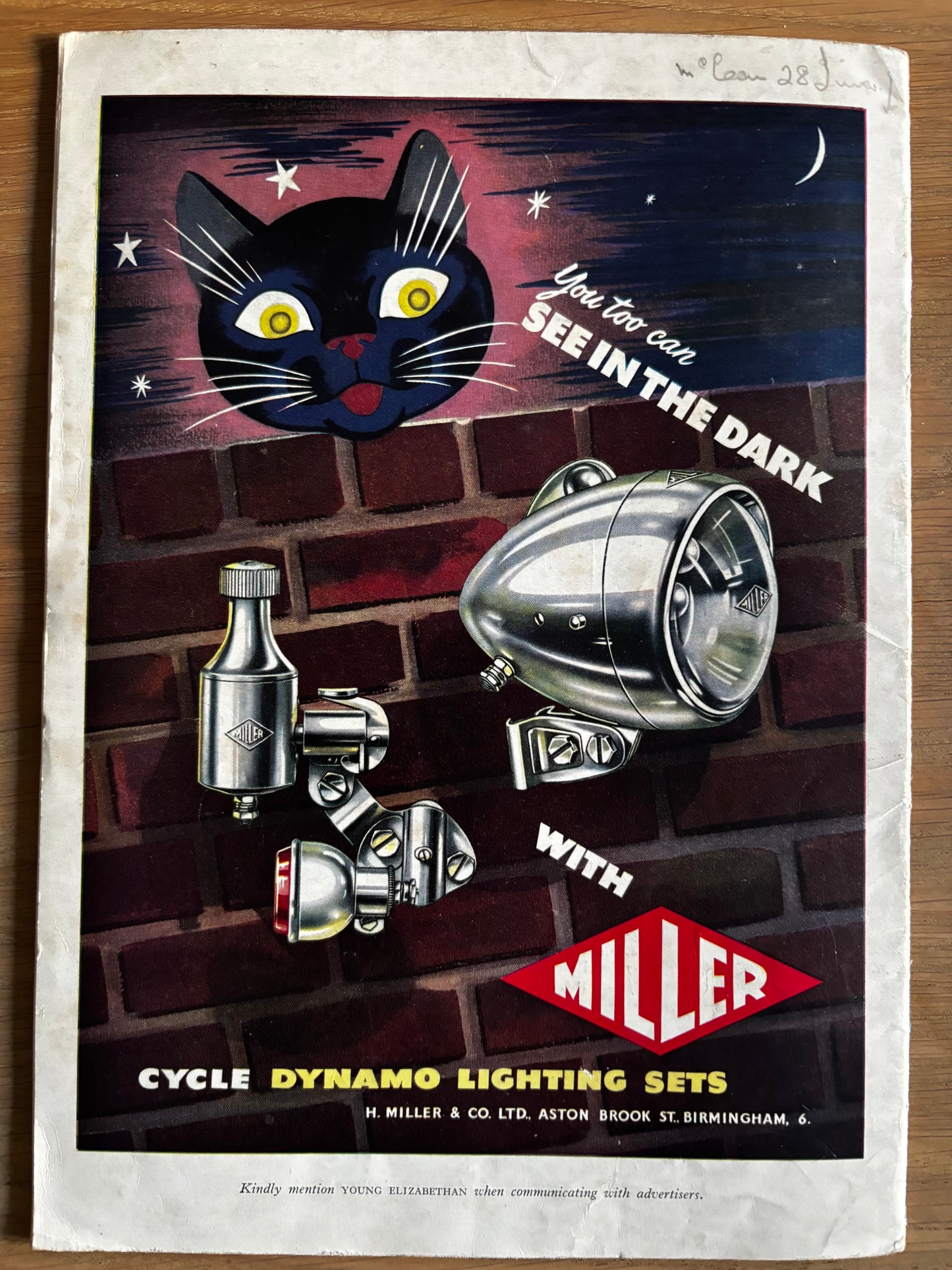 Ronald Searle YOUNG ELIZABETHAN Magazine CHRISTMAS 1957 Molesworth Puppet