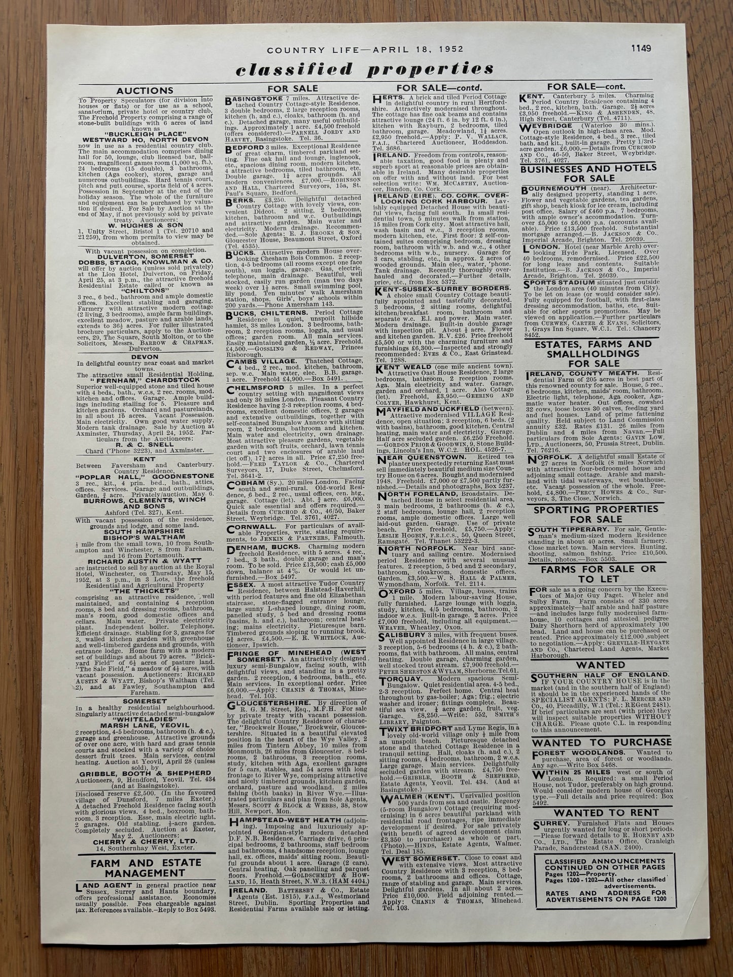 Vintage 1952 HARRODS Tweed Fashion Clothing ADVERT 1950’s STYLE - transpontinebooks