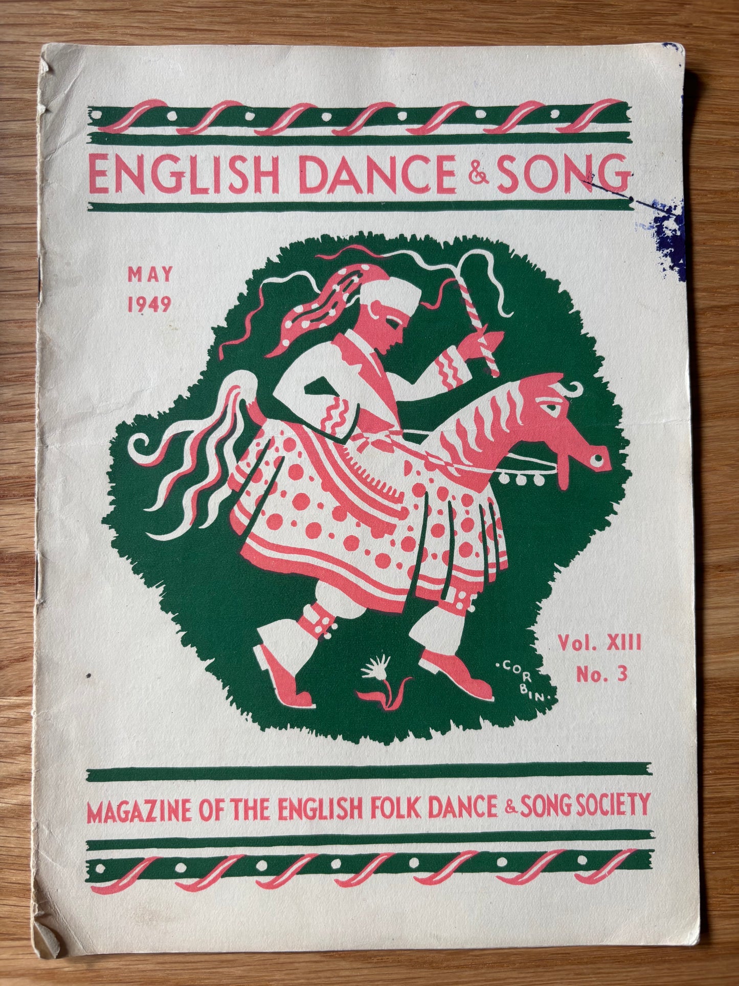 ENGLISH DANCE & SONG May 1949 Folk Dancing Society MAGAZINE Hobby Horse