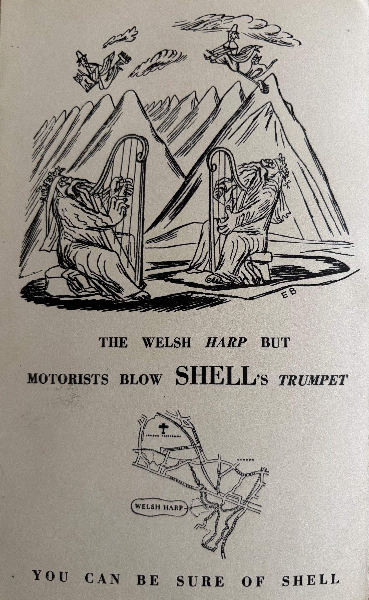 1930’s Edward Bawden 24 RECENT SHELL ADVERTISEMENTS Booklet Cartoons ILLUSTRATED