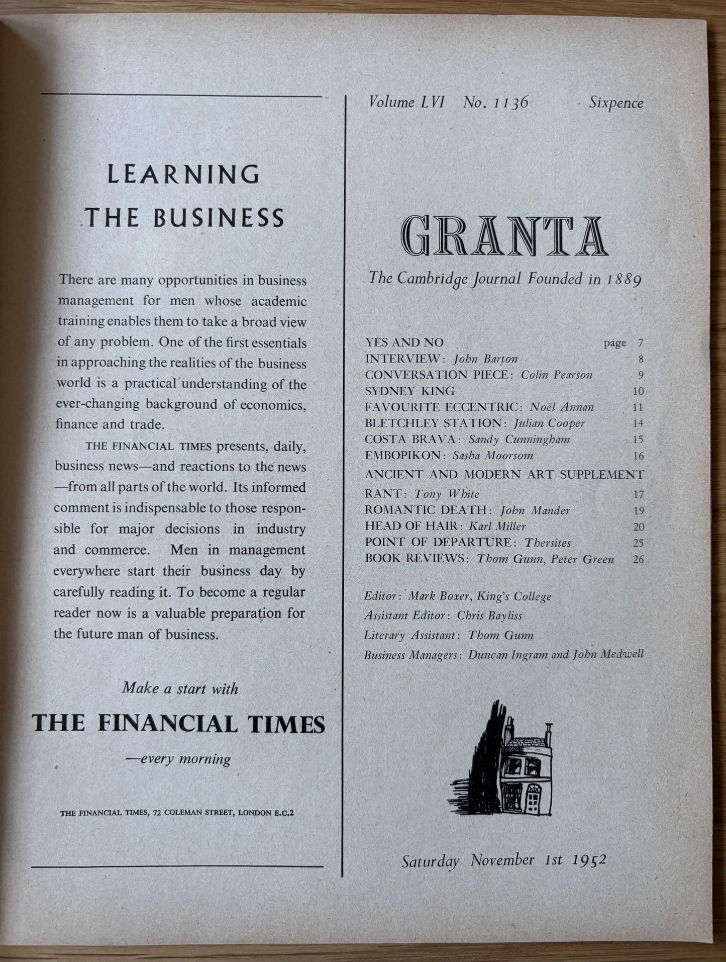 Mark Boxer THE GRANTA Magazine