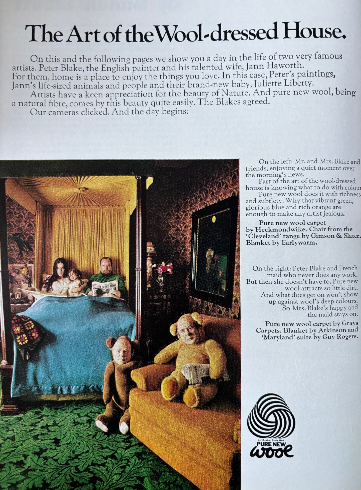 Peter Blake HOMES AND GARDENS Magazine May 1969 Elizabeth Taylor Adverts