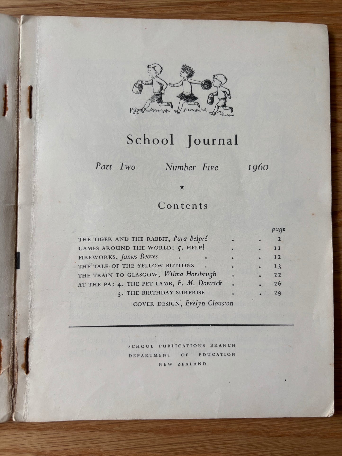 Evelyn Clouston SCHOOL JOURNAL Part 2 No 5 1960 NEW ZEALAND