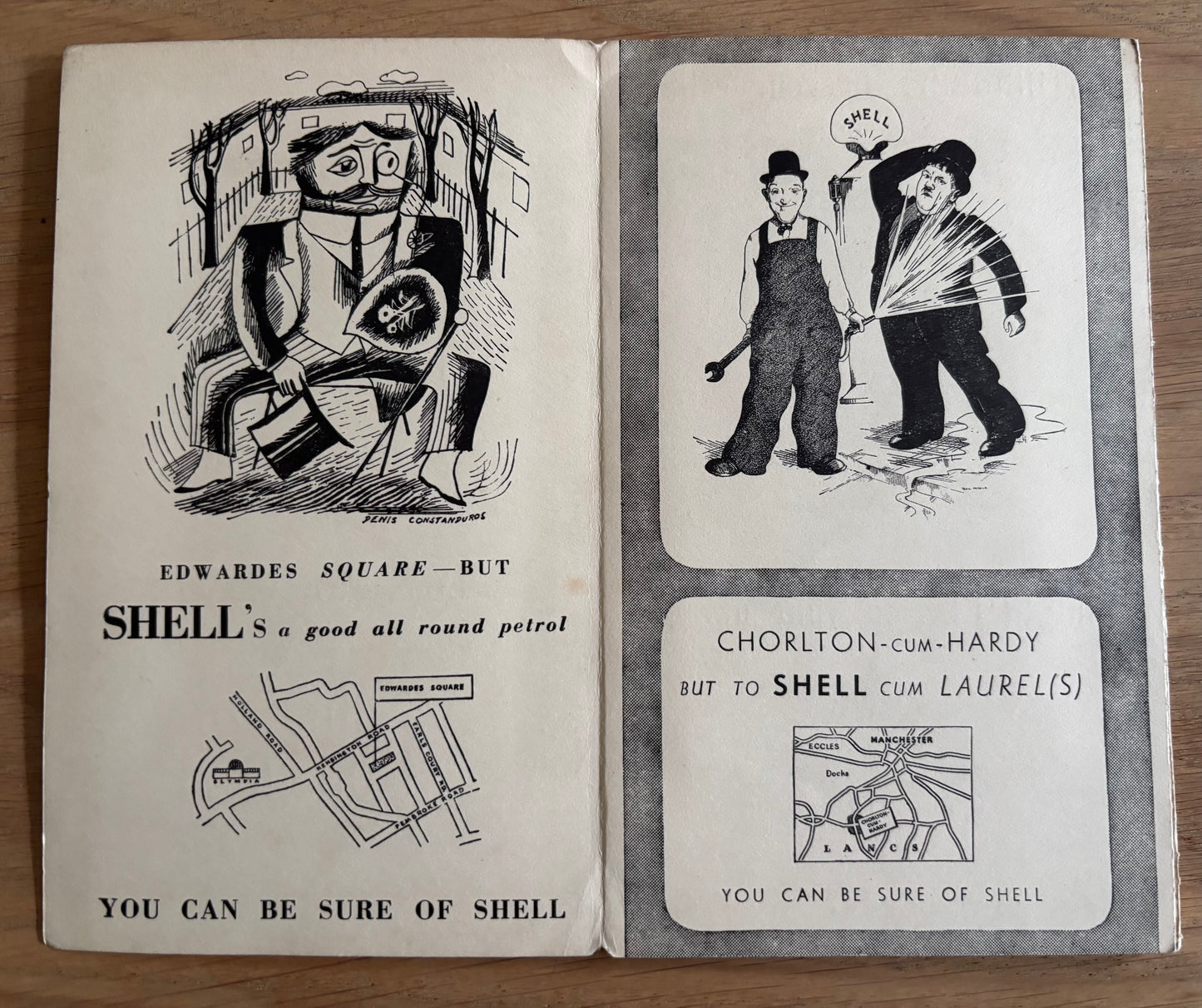 1930’s Edward Bawden 24 RECENT SHELL ADVERTISEMENTS Booklet Cartoons ILLUSTRATED