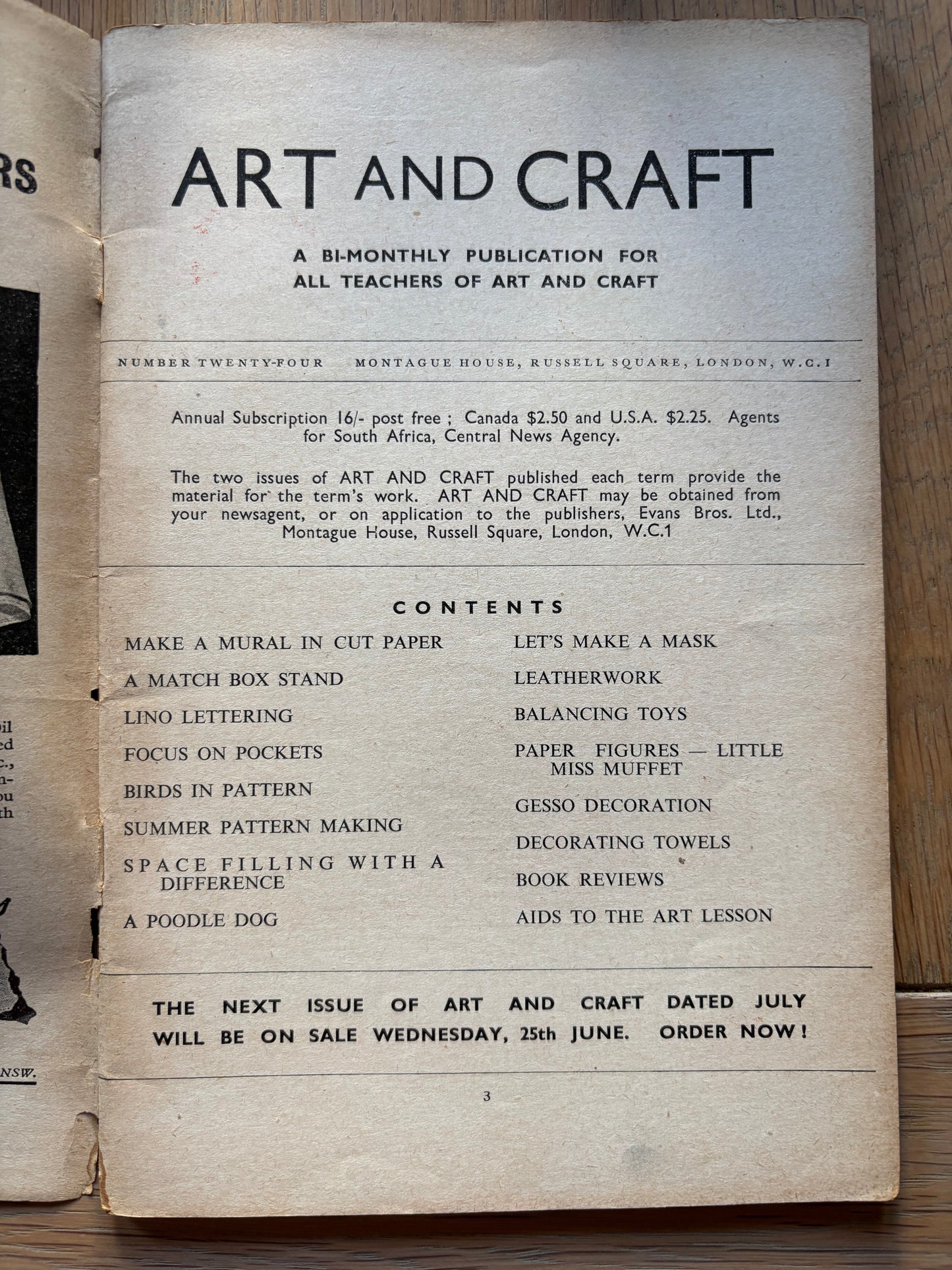 1952 ART AND CRAFT MAGAZINE May CHILD EDUCATION Activities
