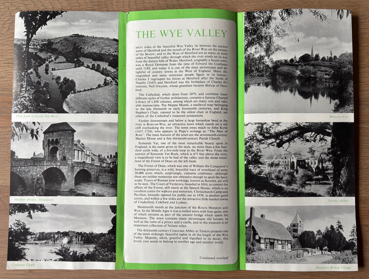 1950's HEREFORD WYE VALLEY Come To Britain Leaflet No 8A FOREST OF DEAN