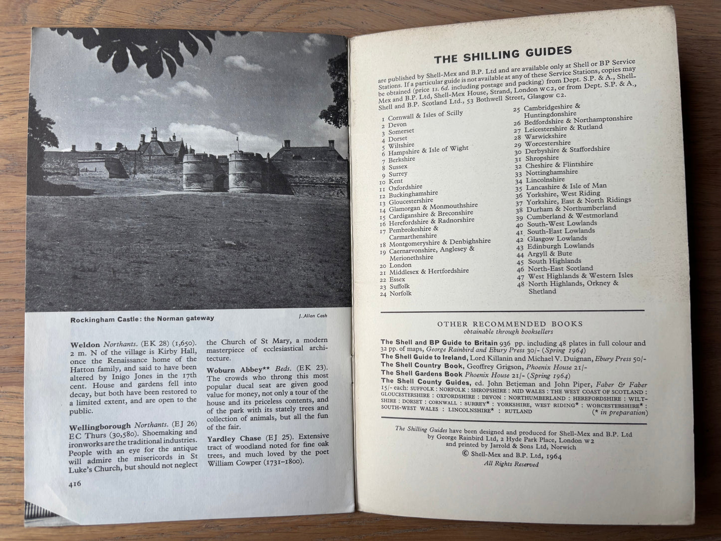 Edgar Ainsworth BEDFORDSHIRE SHELL SHILLING GUIDE 1964 Illustrated NORTHAMPTONSHIRE