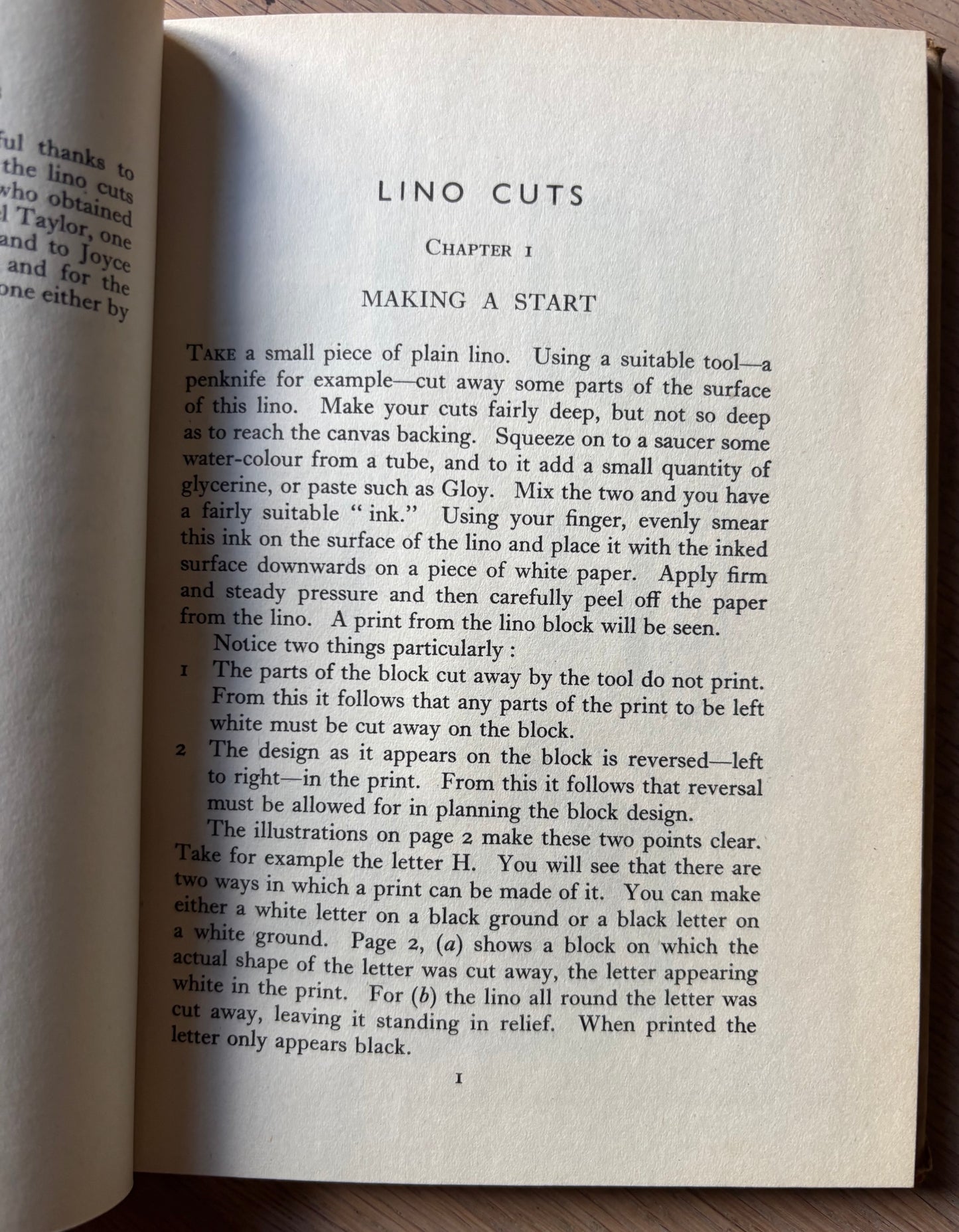 H E V Gillham LINOCUTS 1947 DJ Printing Printmaking CRAFT BOOK