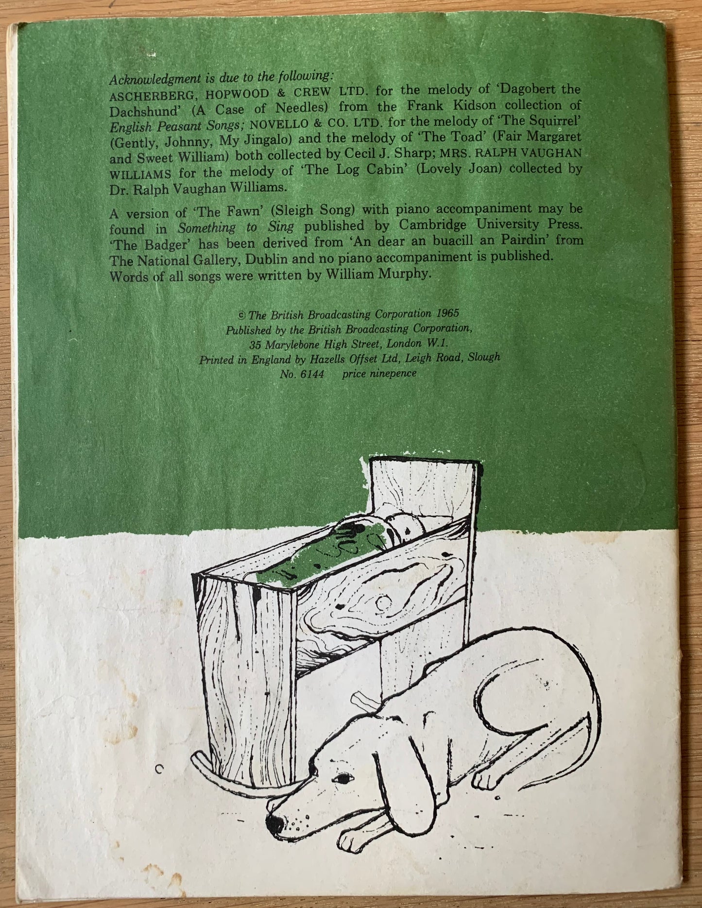 Roger Harris DAGOBERT THE DACHSHUND MUSIC WORKSHOP Autumn 1965 - transpontinebooks