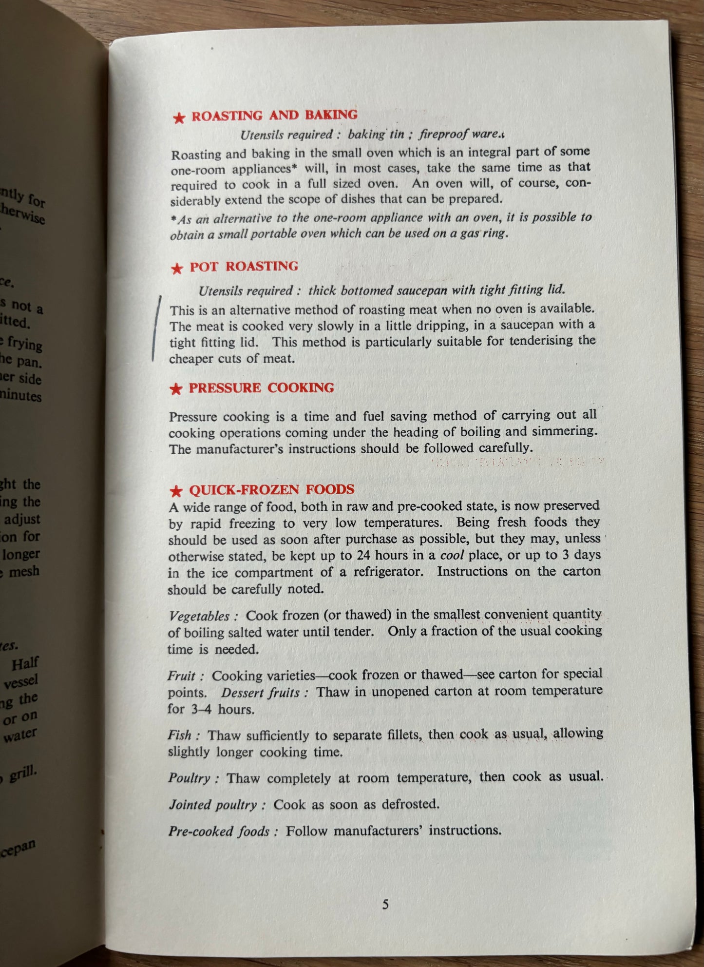 ONE ROOM COOKERY VIntage Recipe Booklet 1950’s/1960’s - transpontinebooks