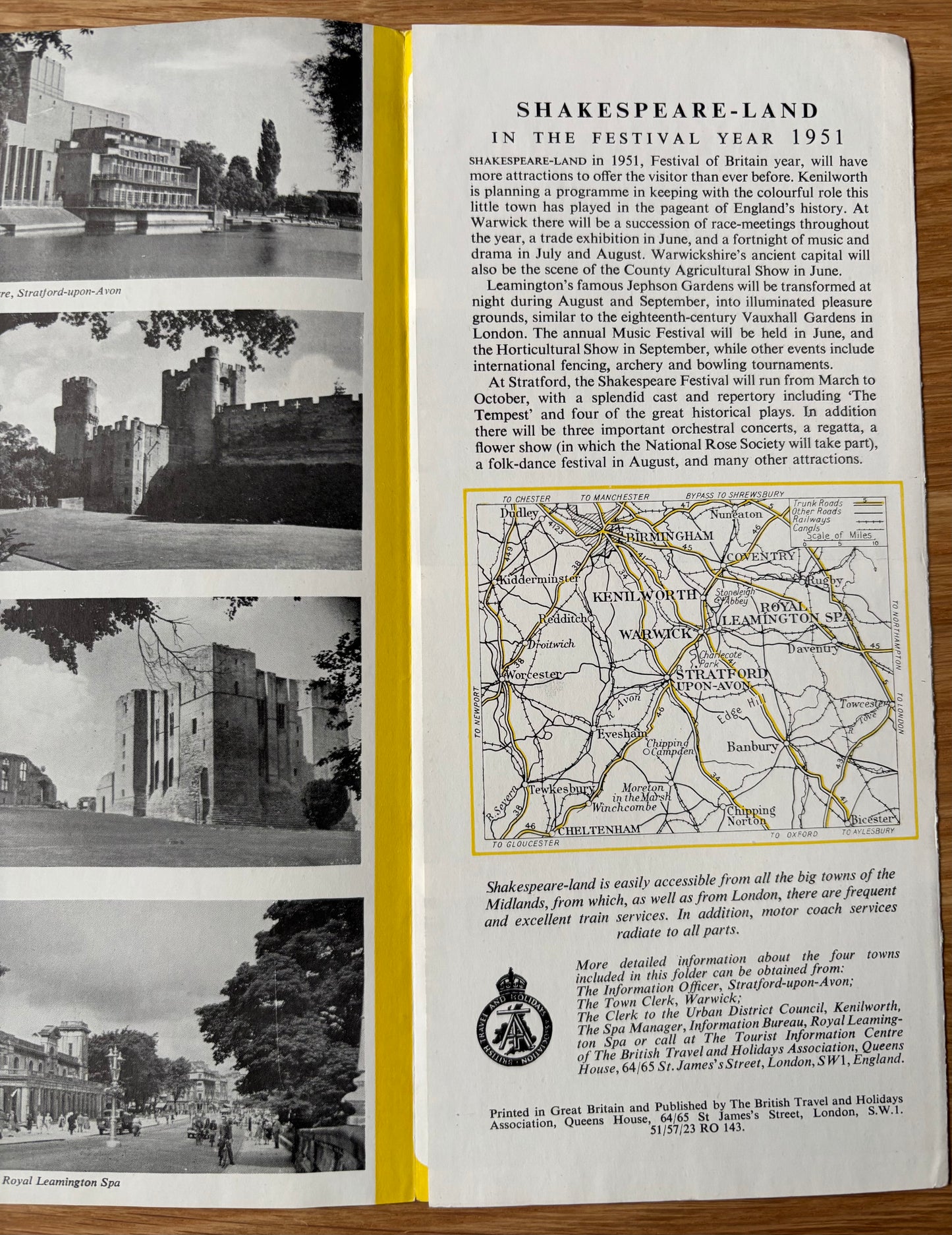 1951 Festival of Britain SHAKESPEARE LAND Come To Britain Leaflet No 4A Stratford Upon Avon