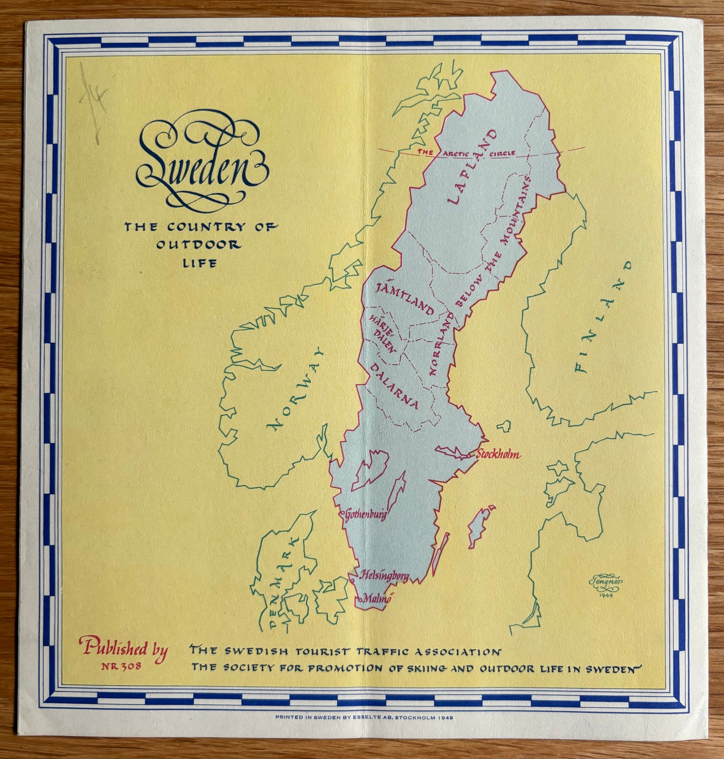 Vintage 1940’s WINTER IN SWEDEN Tourist Holiday Booklet Travel