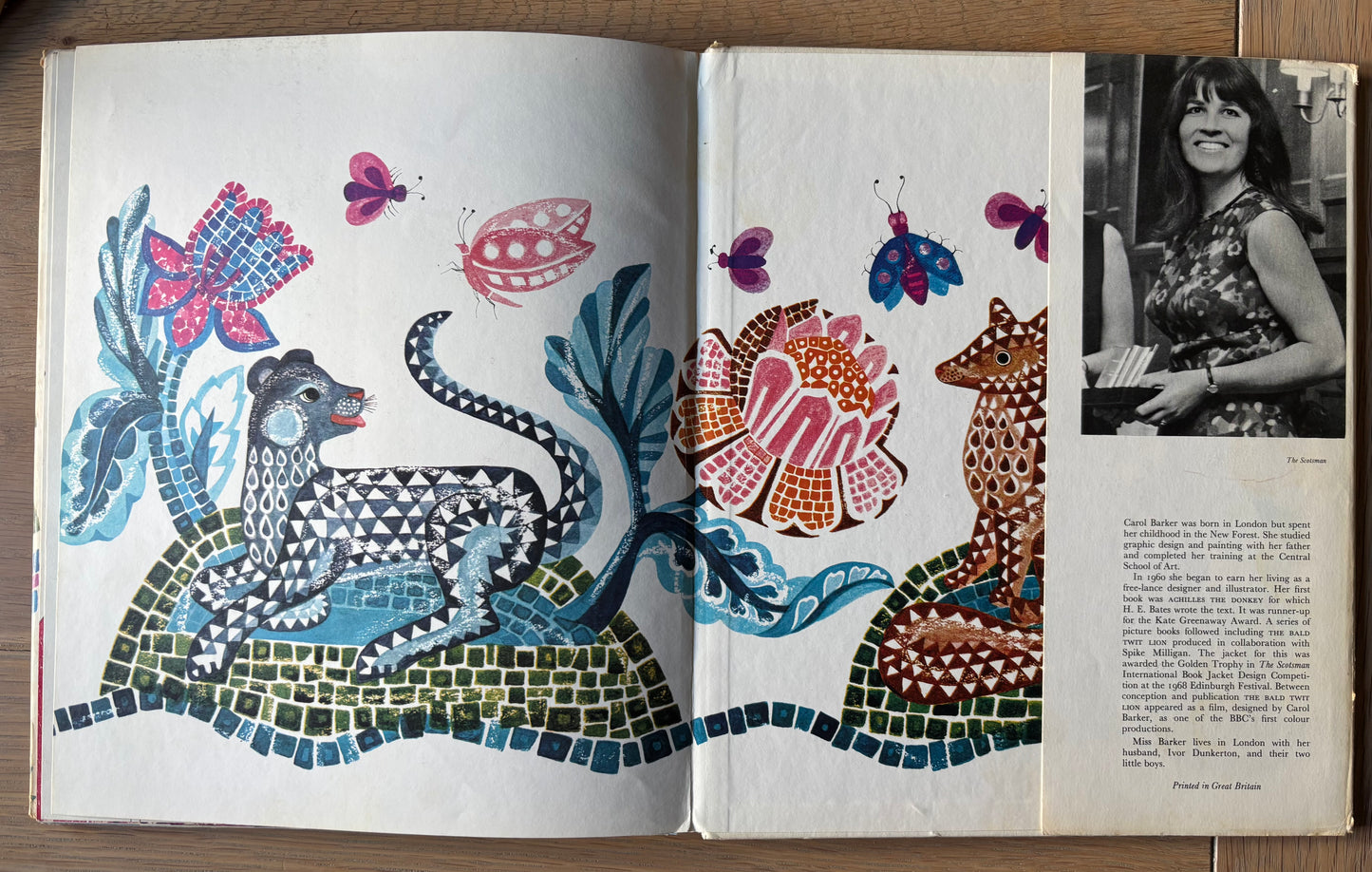 Carol Barker THE BOY AND THE LION 1968 1st Ed DJ Dobson Books ILLUSTRATED STORY