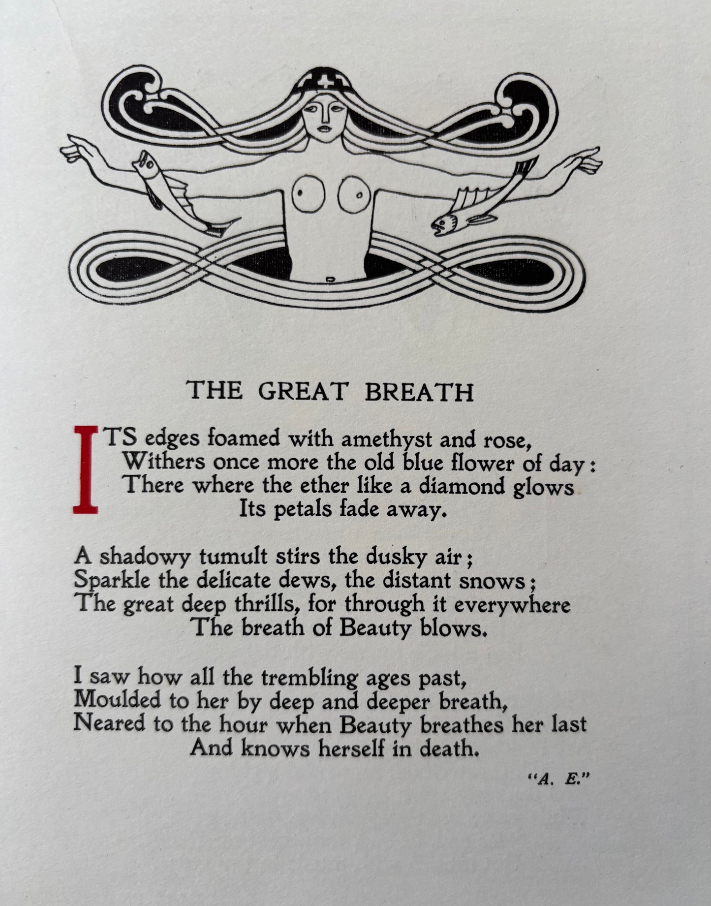 CELTIC POETRY WIND IN THE PINES John Duncan Art Nouveau 1922 Foulis SCOTTISH