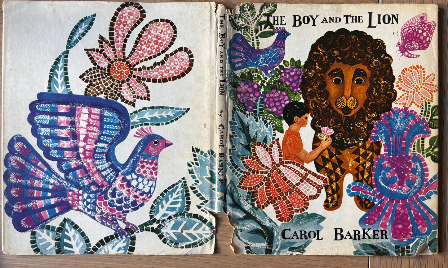 Carol Barker THE BOY AND THE LION 1968 1st Ed DJ Dobson Books ILLUSTRATED STORY