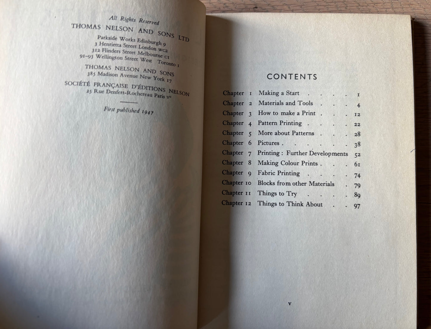 H E V Gillham LINOCUTS 1947 DJ Printing Printmaking CRAFT BOOK