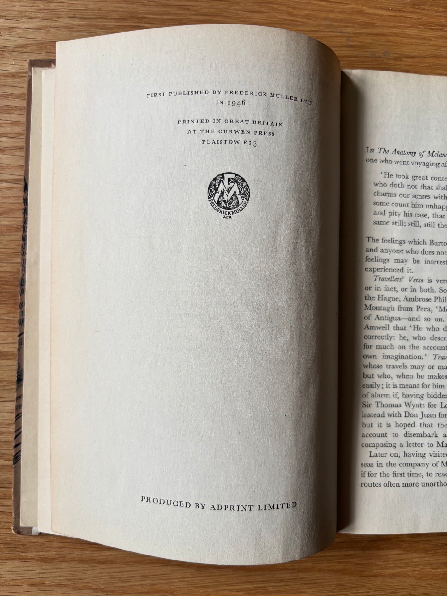 Edward Bawden TRAVELLERS’ VERSE M G Lloyd Thomas 1st Ed 1946 Curwen ILLUSTRATED