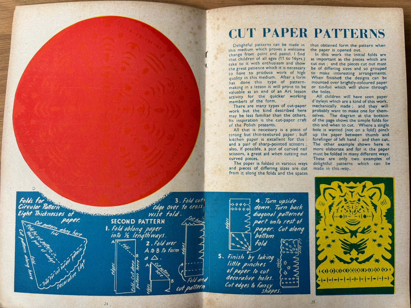 1952 ART AND CRAFT MAGAZINE January CHILD EDUCATION Cut Paper Patterns - transpontinebooks