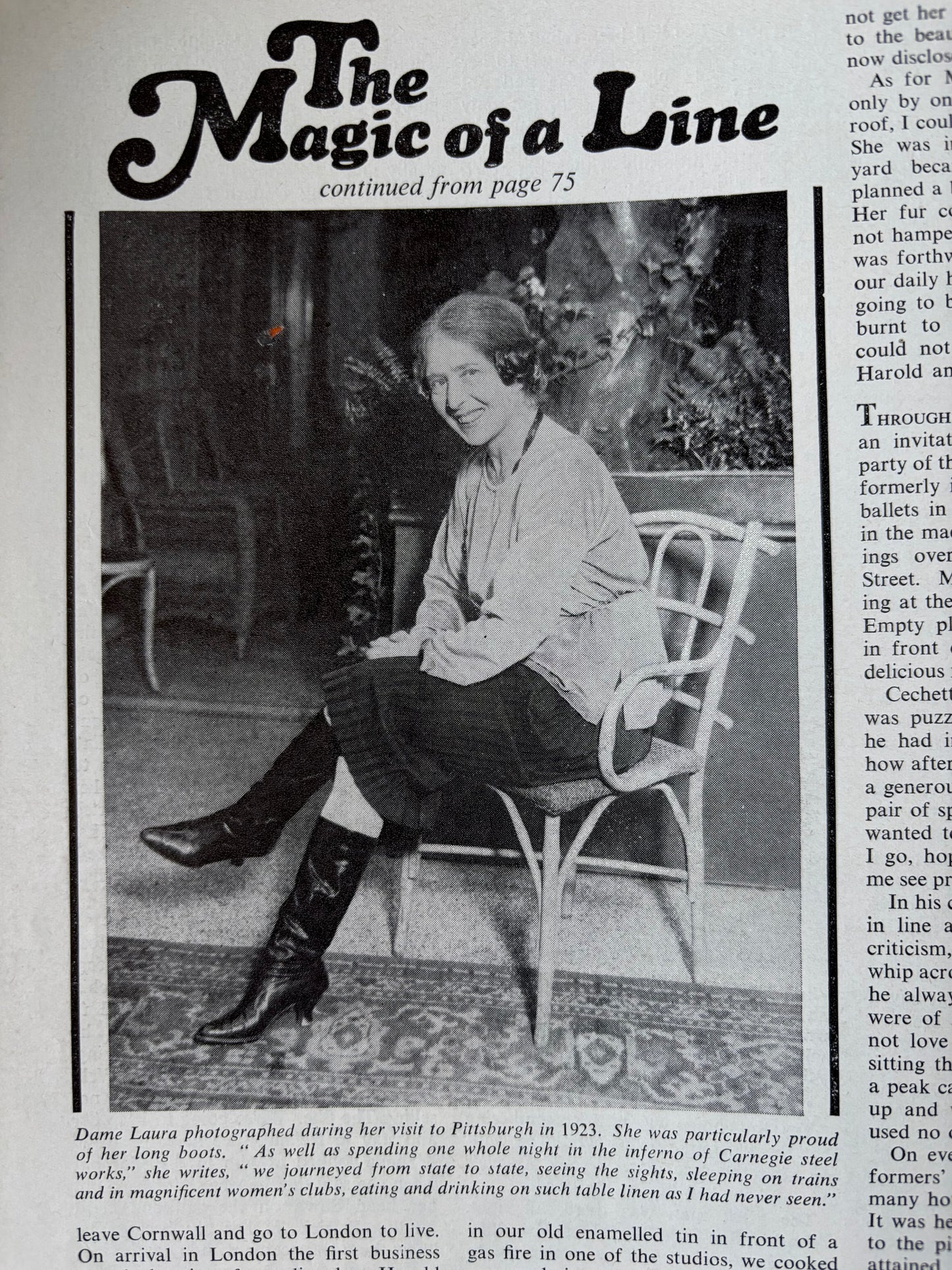 Robert Taverner HOMES AND GARDENS Magazine May 1965 Dame Laura Knight