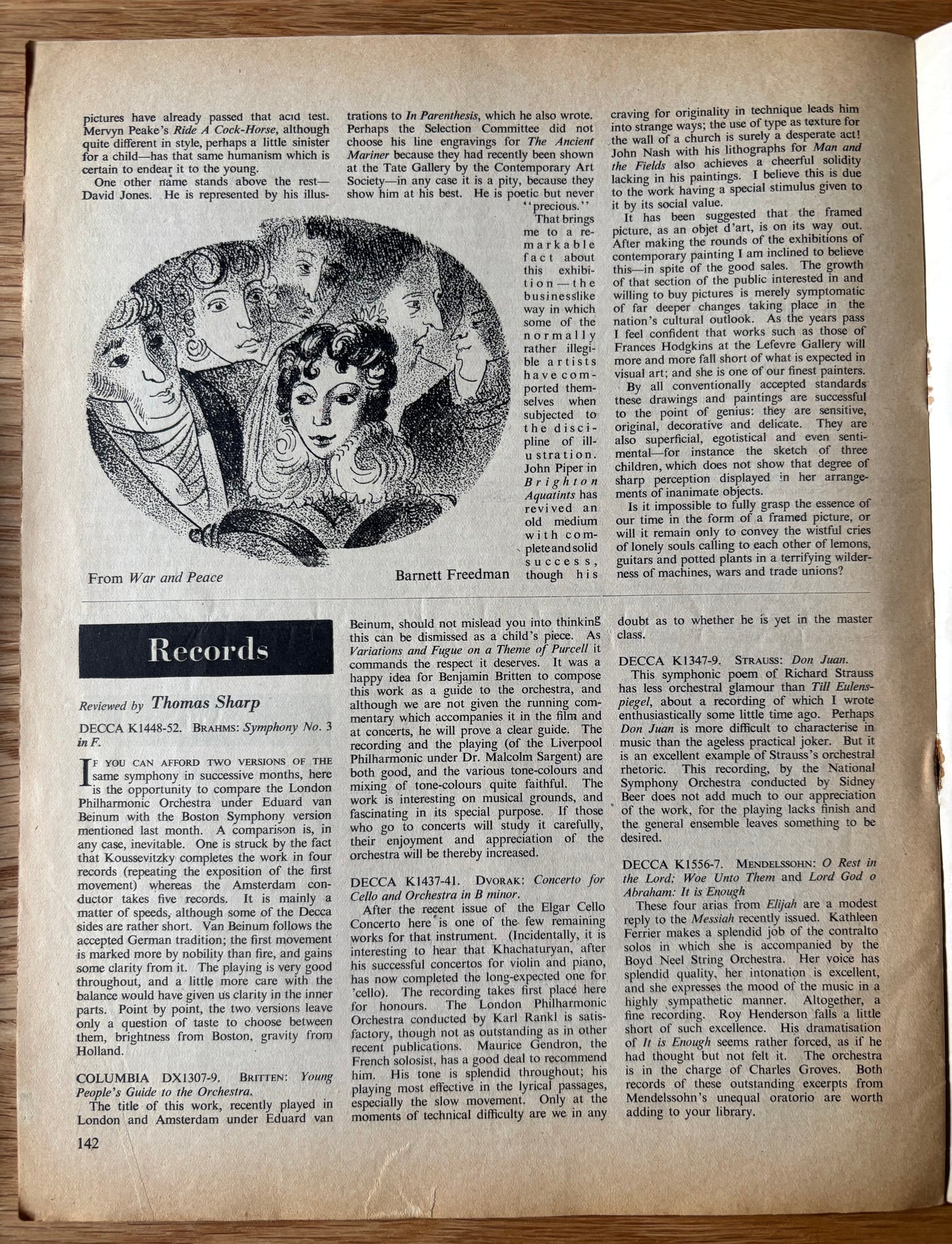 Ronald Searle OUR TIME Magazine January 1947 Artist- Craftsman 1940’s Barnett Freedman
