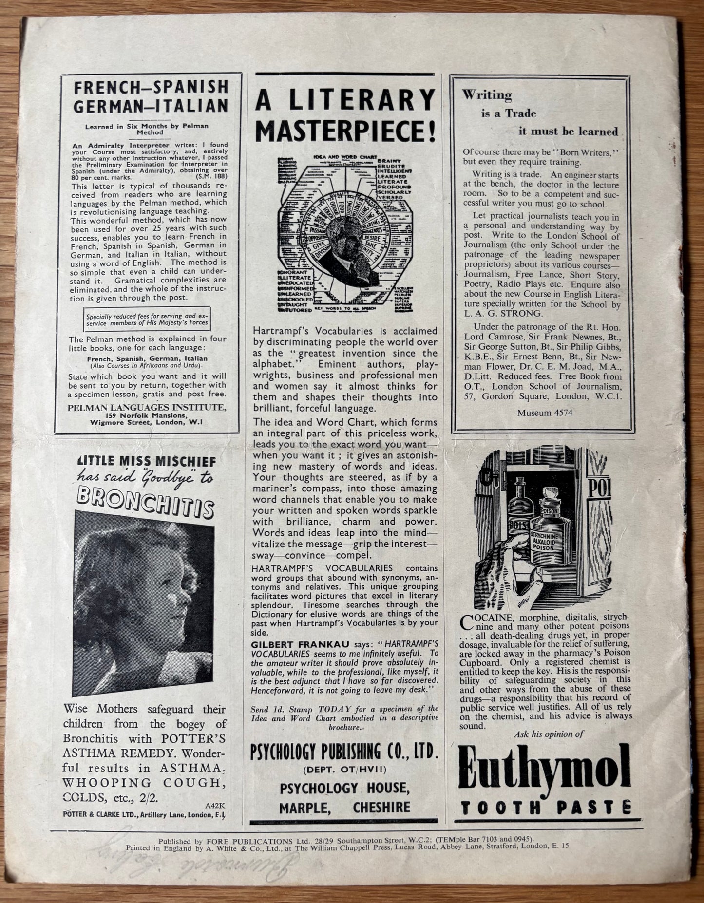 Ronald Searle OUR TIME Magazine January 1947 Artist- Craftsman 1940’s Barnett Freedman