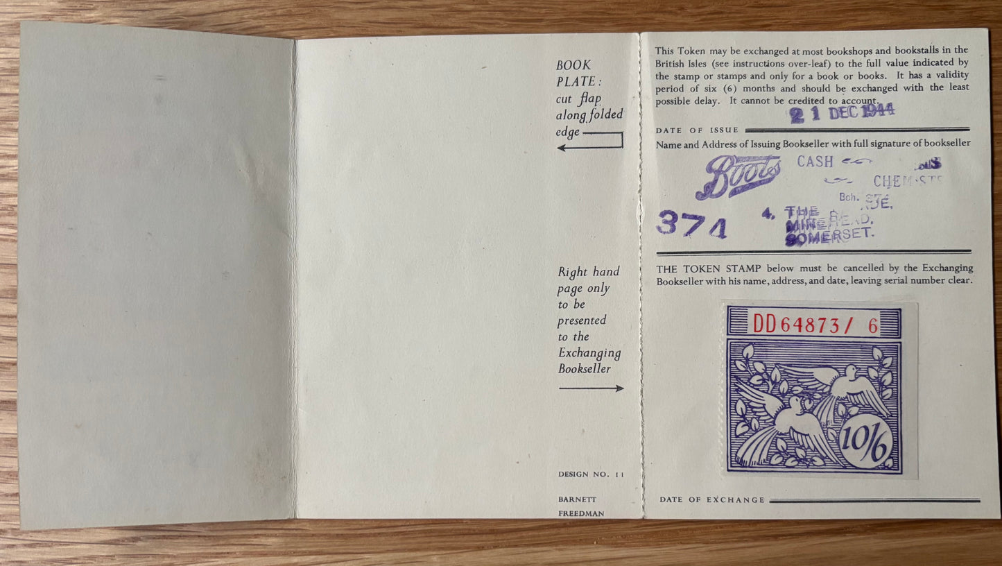 3 X Barnett Freedman VINTAGE BOOK TOKEN 1940's
