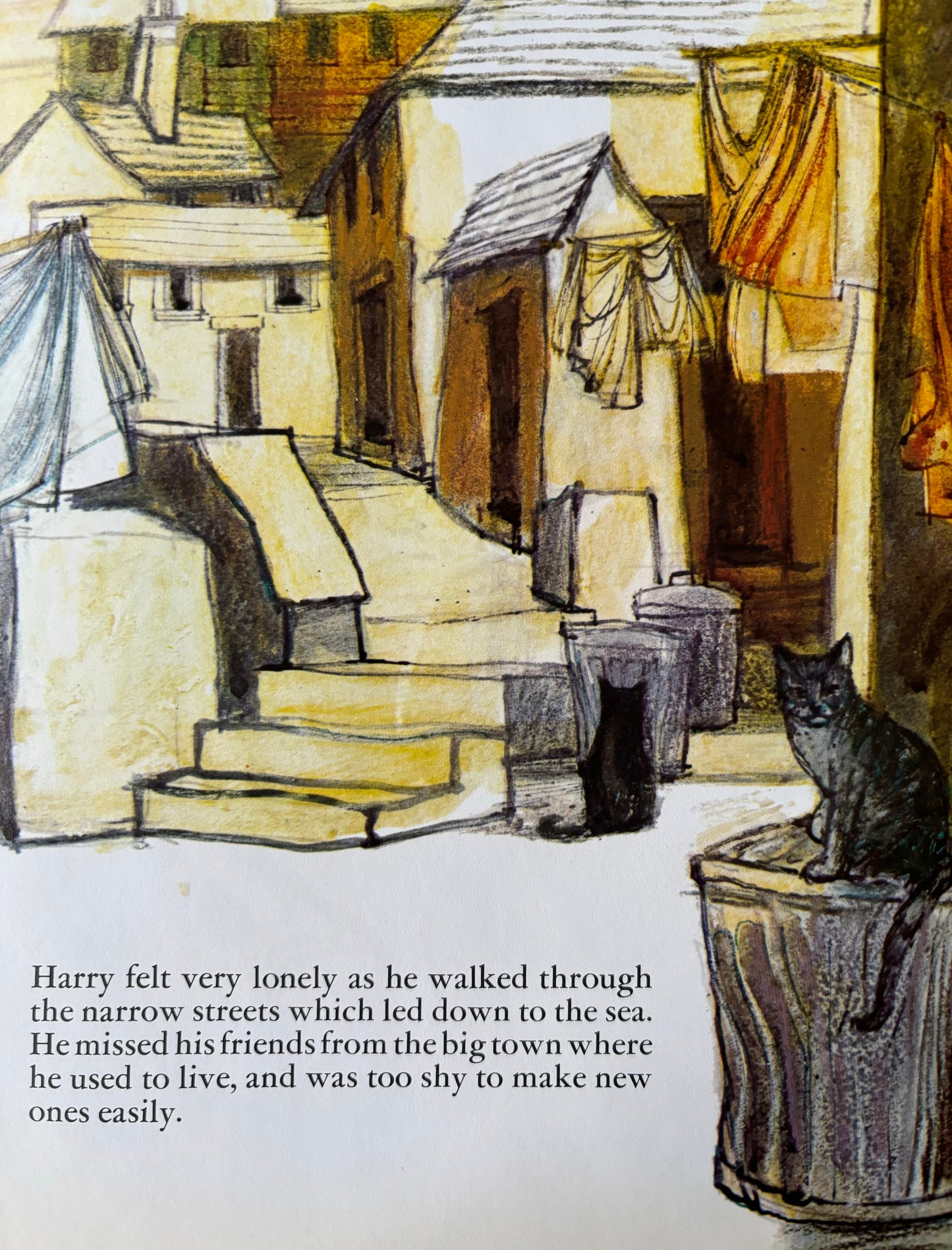 Doreen Roberts HARRY BY THE SEA 1st DJ Illustrated 1974 OUP Fishing Town