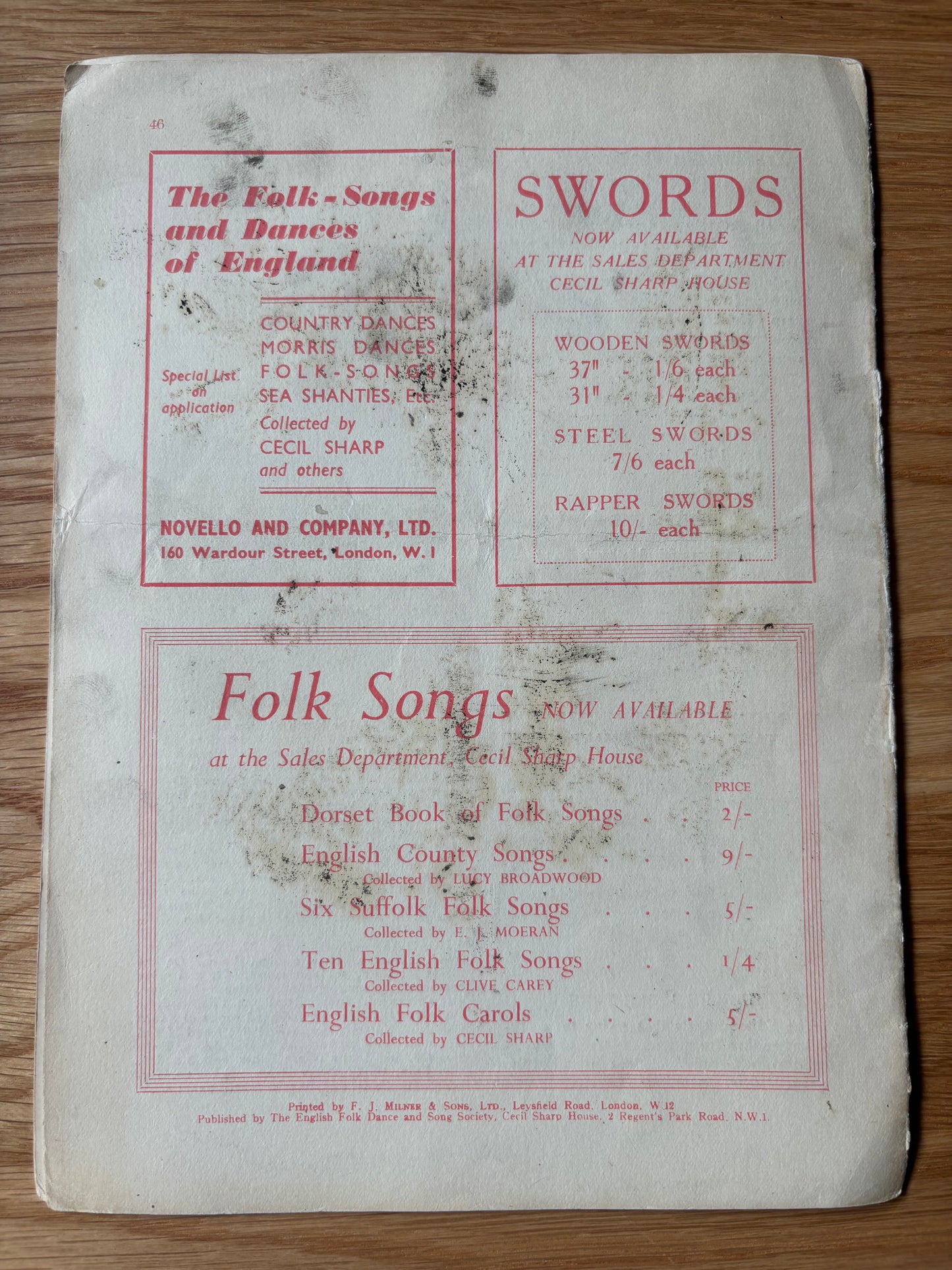 ENGLISH DANCE & SONG May 1949 Folk Dancing Society MAGAZINE Hobby Horse