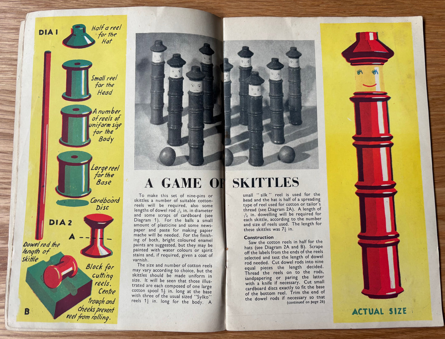 1950 ART AND CRAFT Skittles MAGAZINE CHILD EDUCATION Design Patterns