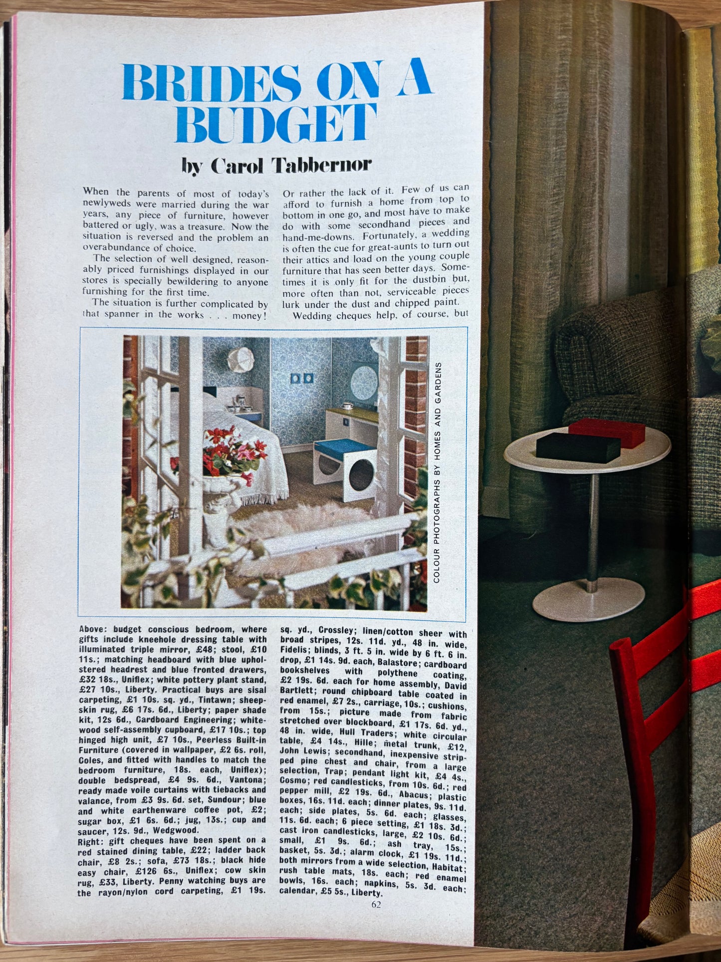 Peter Blake HOMES AND GARDENS Magazine May 1969 Elizabeth Taylor Adverts