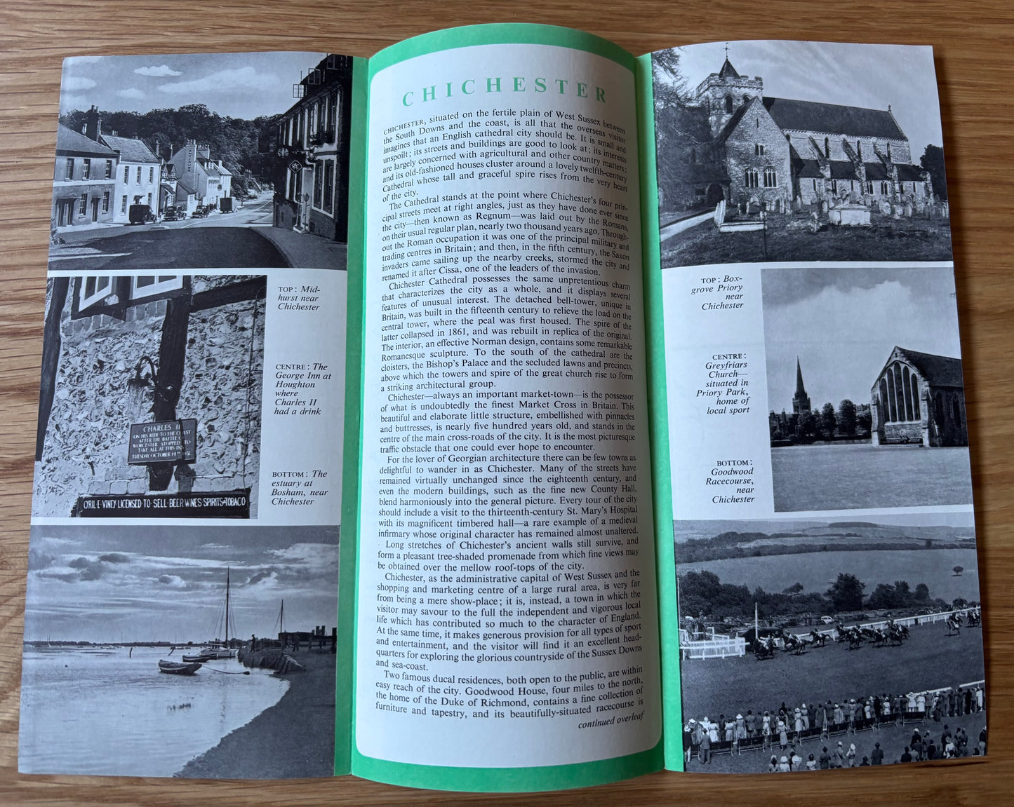 1950's CHICHESTER Come To Britain Leaflet No 2G DISTRICT