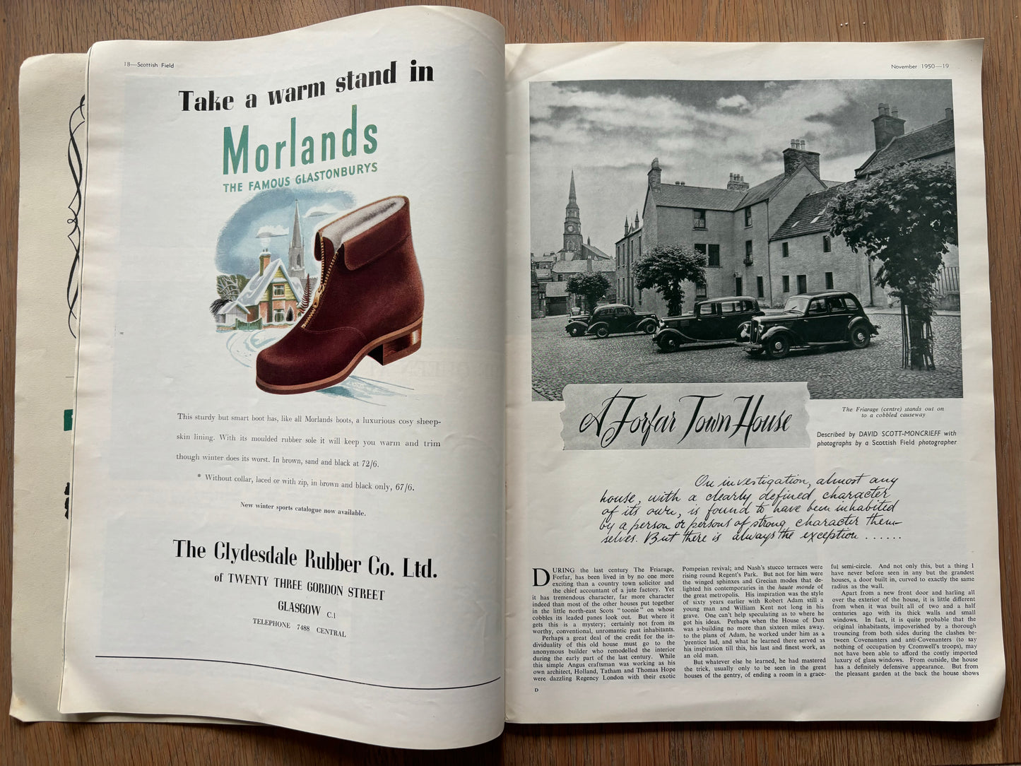 SCOTTISH FIELD MAGAZINE November 1950 George Mackie - transpontinebooks