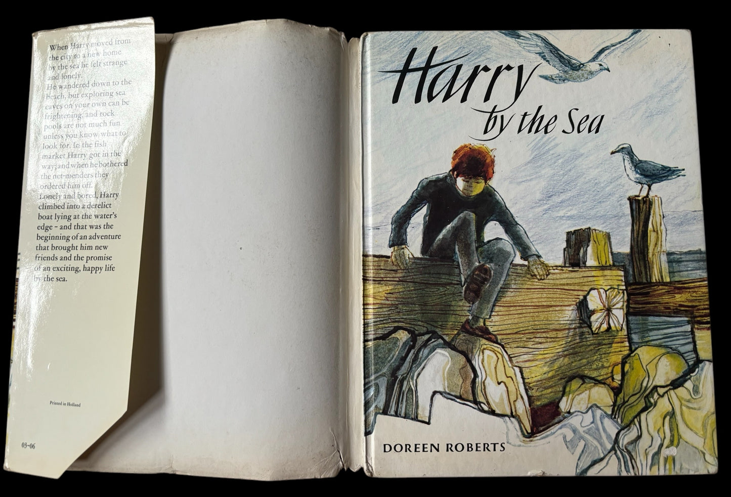 Doreen Roberts HARRY BY THE SEA 1st DJ Illustrated 1974 OUP Fishing Town