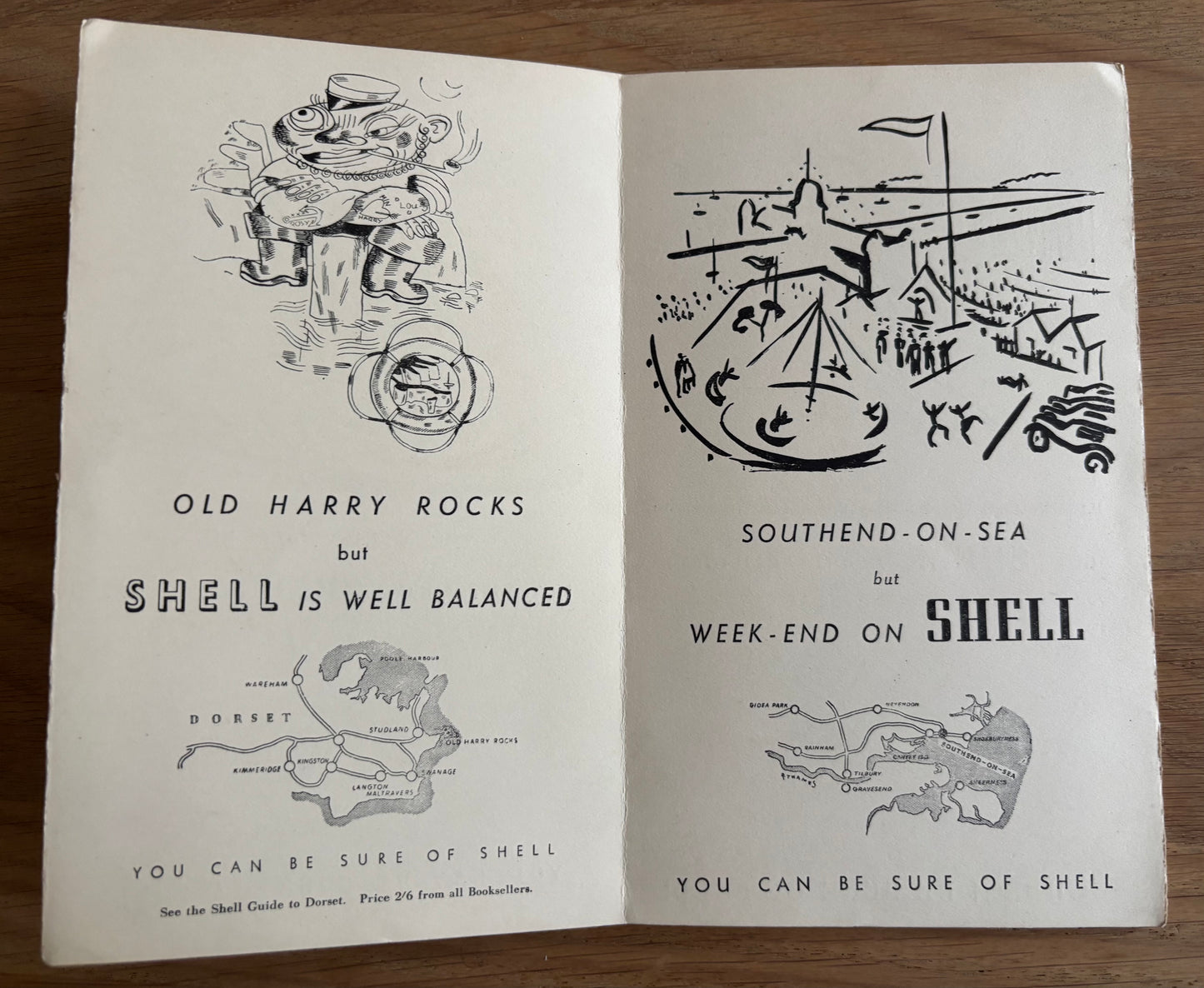 1930’s Edward Bawden 24 RECENT SHELL ADVERTISEMENTS Booklet Cartoons ILLUSTRATED