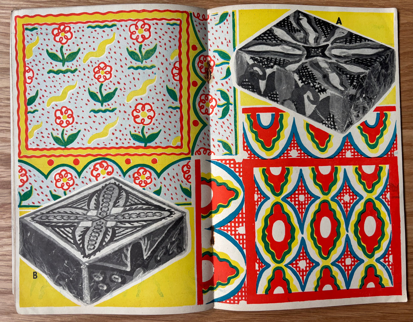 1950 ART AND CRAFT MAGAZINE Lettering CHILD EDUCATION Decorated Boxes