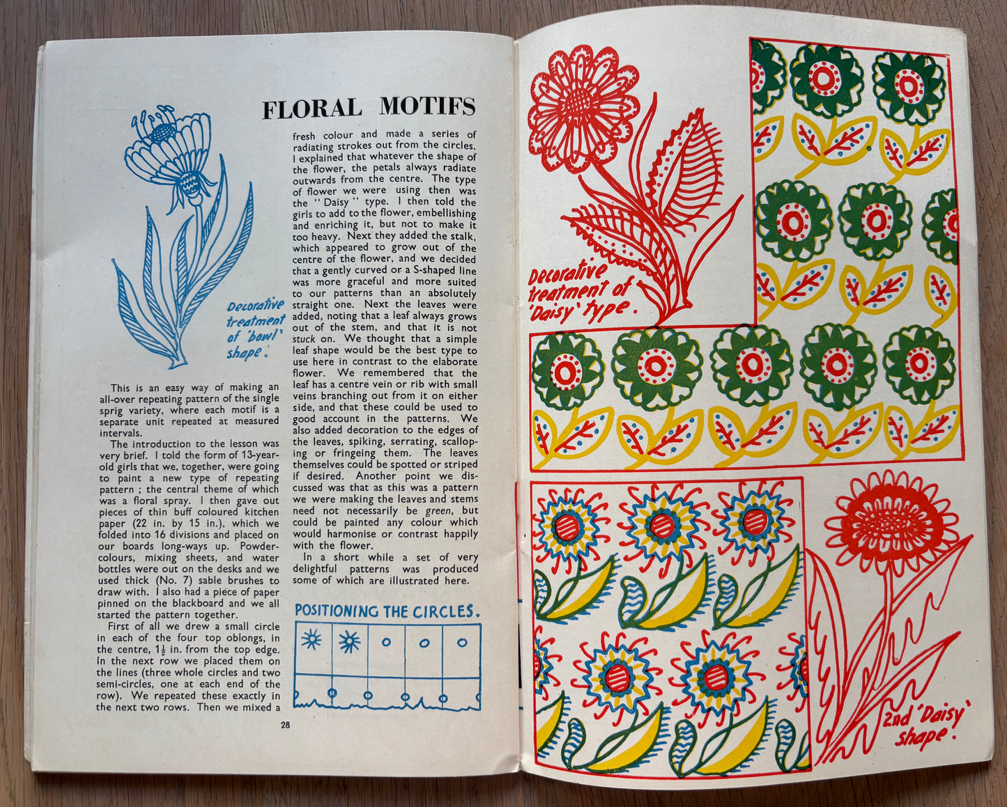 1951 ART AND CRAFT GPO Van MAGAZINE January CHILD EDUCATION Floral Patterns