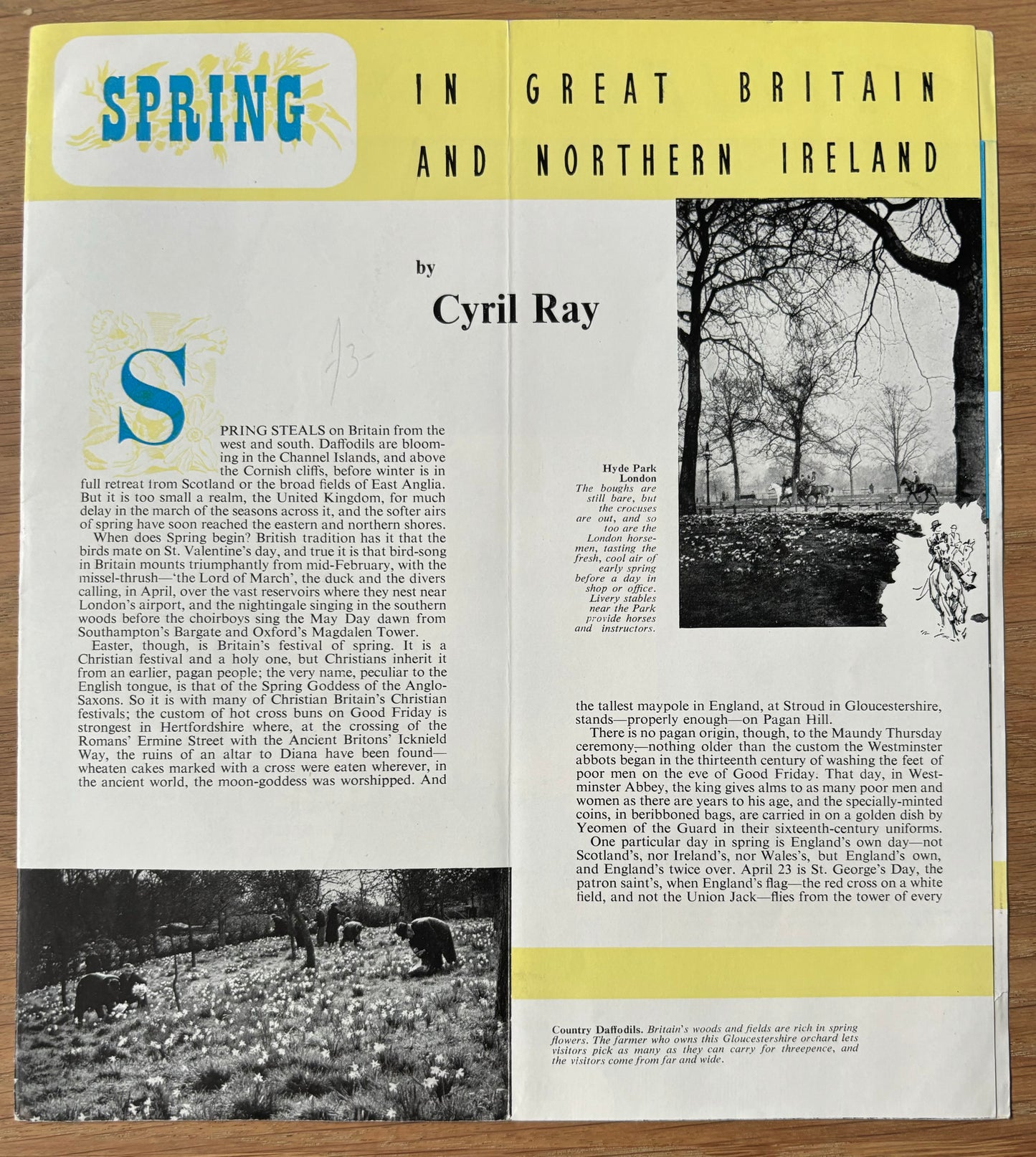 Donald Towner BRITAIN IN SPRING Come To Britain No 32 Leaflet 1950’s - transpontinebooks