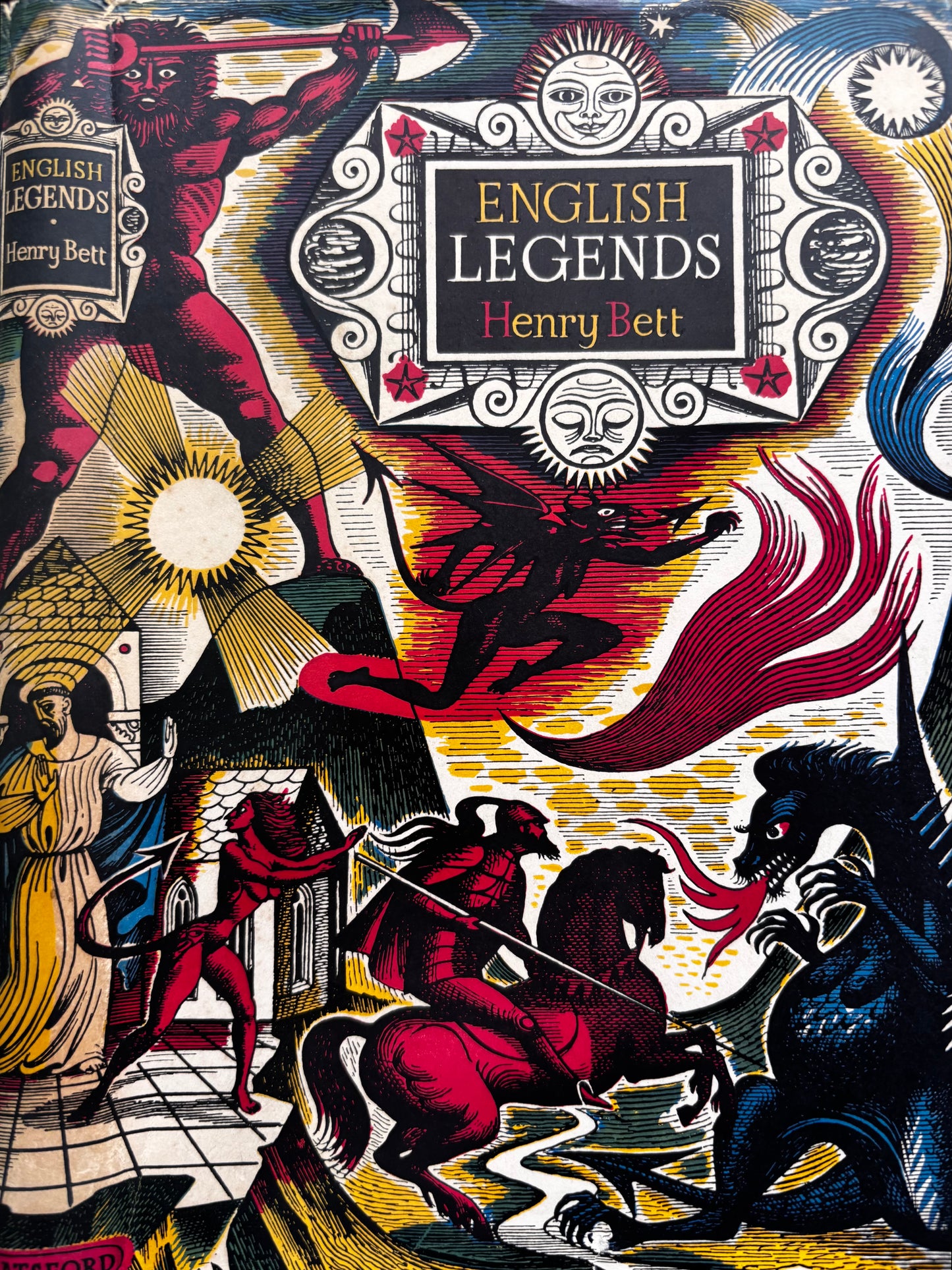 Eric Fraser ENGLISH LEGENDS 1952 Batsford Henry Bett ILLUS Myths Demons