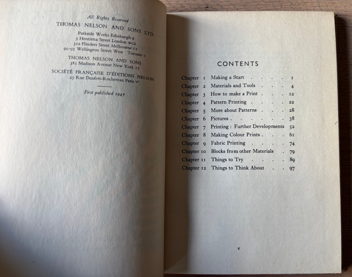 H E V Gillham LINOCUTS 1947 DJ Printing Printmaking CRAFT BOOK