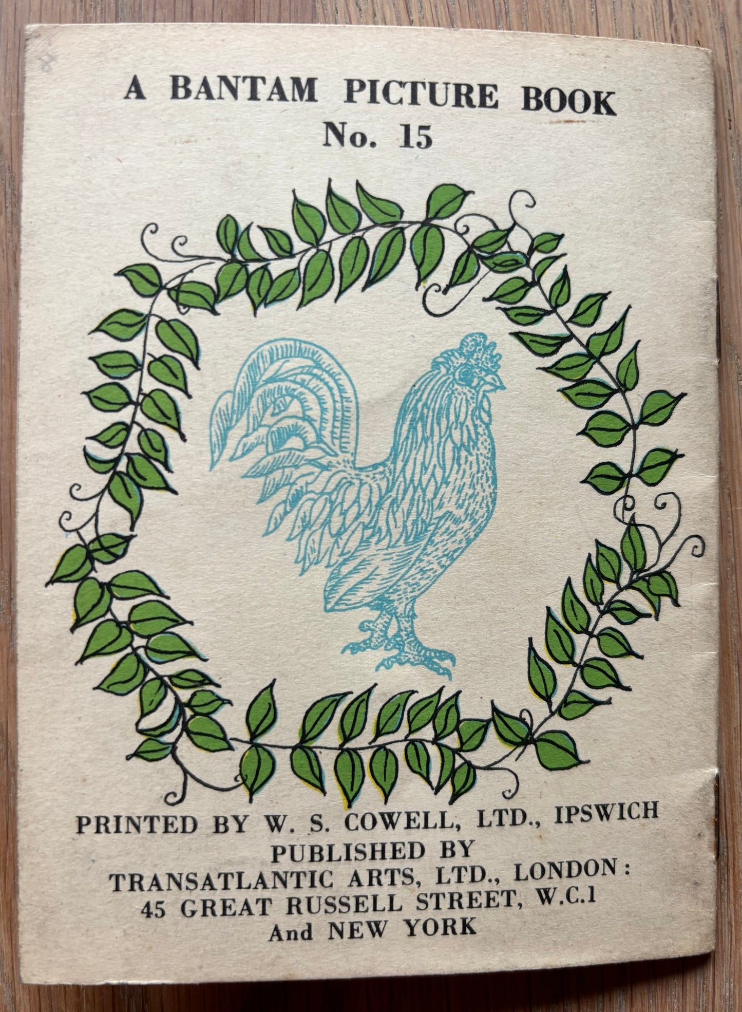 Richard Chopping WILD FLOWERS Bantam Picture Book No 15 Transatlantic Arts Ltd