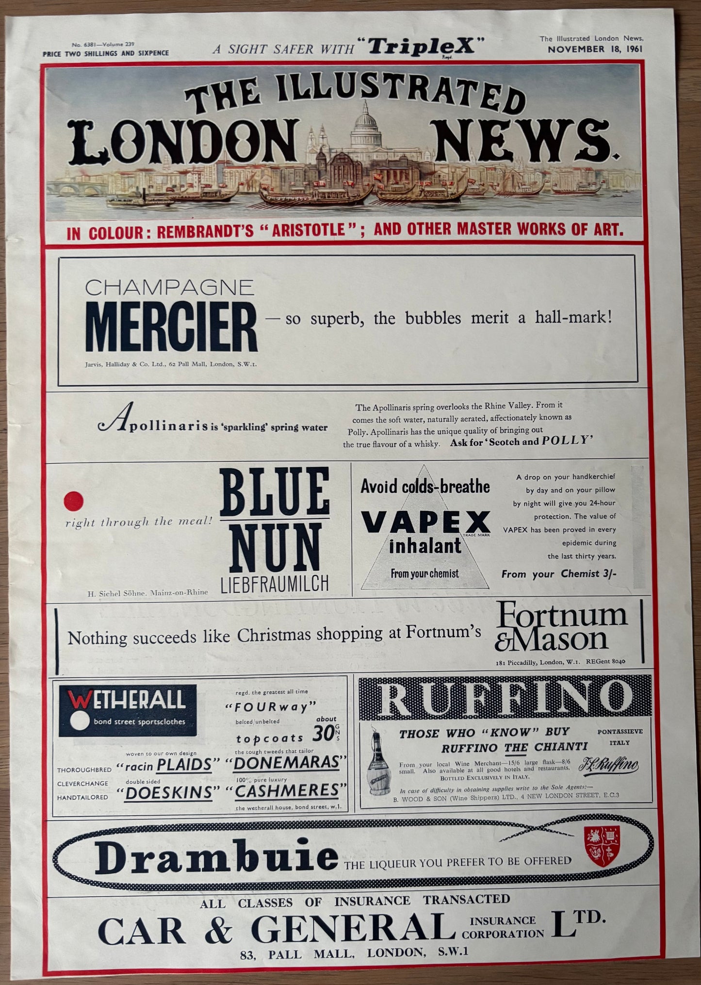 Richard Eurich SHELL GUIDE TO HUNTINGDONSHIRE Large ADVERT Original Ad 1961