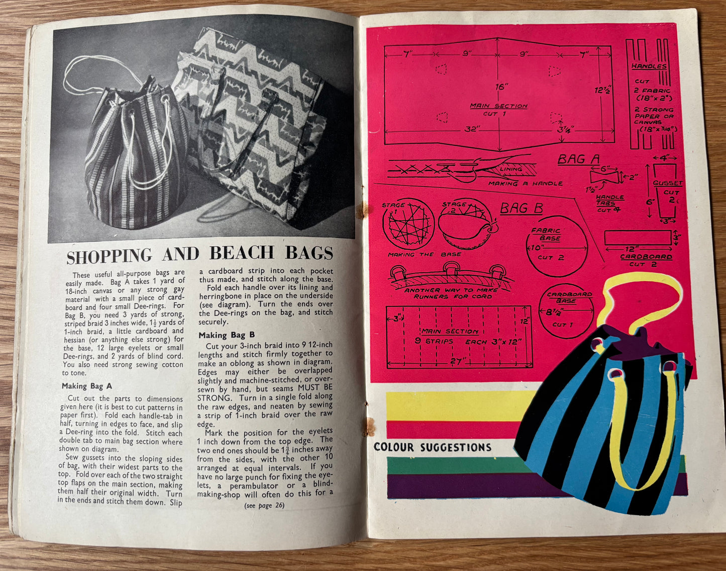 1950 ART AND CRAFT Skittles MAGAZINE CHILD EDUCATION Design Patterns